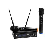 OMNITRONIC E-FLEX 2 Sistema Microfonico Wireless UHF 2 Canali, Frequenze Regolab
