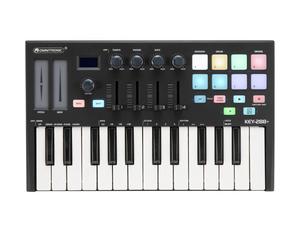 OMNITRONIC KEY-288+ PLUS CONTROLLER MIDI USB 25 TASTI 8 DRUM PAD RETROILLUMINATI DISPLAY OLED