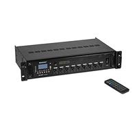 OMNITRONIC MA-120P - Amplificatore di miscelazione ELA, con lettore MP3 e telecomando IR, Bluetooth, 120 Watt