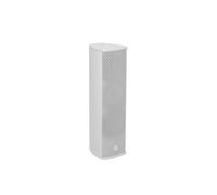 OMNITRONIC ODC-224T - Altoparlante a colonna per esterni, colore bianco, resistente alle intemperie, con alloggiamento in alluminio (2 x 4), con supporto, 65 W RMS