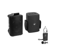 OMNITRONIC PORTY-8A: Sistema PA Wireless con Microfono Lavalier e Borsa - Ideale