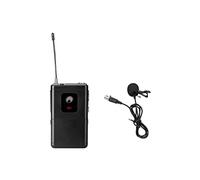 OMNITRONIC Serie UHF-E - Trasmettitore tascabile 823,6 MHz + microfono lavalier | Trasmettitore tascabile con microfono lavalier per ricevitore della serie UHF-E