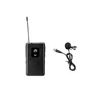 OMNITRONIC Serie UHF-E - Trasmettitore tascabile 828,6 MHz + microfono lavalier | Trasmettitore tascabile con microfono lavalier per ricevitore della serie UHF-E