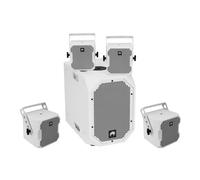 Omnitronic BOB Set 1 subwoofer BOB-10A attivo bianco + 4 pezzi BOB-4 Top 16 Ohm bianco
