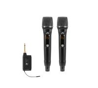 OMNITRONIC Set FAS TWO con 2 Radiomicrofoni Dinamici UHF 660-690MHz per Eventi