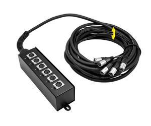 OMNITRONIC Stagebox Multicore MUS-610: Multicore Professionale 6 Ingressi, 10 Me
