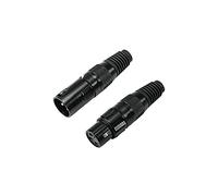 OMNITRONIC XLR connettore/spinotto set 3pin black housing 5x
