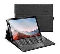 Omnpak Custodia per Microsoft Surface Pro 7+ / Pro 7 / Pro 6 / Pro 5 / Pro 4 (12,3 Pollice Surface Cover), Case con Porta Penna, Compatibile con Type Cover Keyboard, Nero