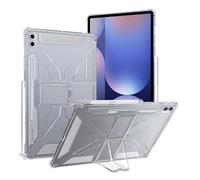 Omnpak Custodia trasparente per Samsung Galaxy Tab S10 FE / S9 FE 10.9 pollici/Tab S9 11 pollici, TPU morbido supporto pieghevole custodia protettiva tablet