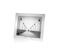 OMODOMO - Cornice di Cristallo per Foto 24x18 cm Realizzata a Mano in Italia. Portafoto da Tavolo Ice, Idea Regalo Unica per Anniversario Matrimonio, Laurea, Nozze d'oro e Occasioni Speciali.