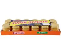 Plasmon Omogeneizzato Frutta 4 frutti 80g 12 Vasetti con Frutta selezionata, 100% naturale, con aggiunta di Vitamina C
