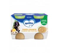 Omogeneizzato fagioli bianchi e melanzane 2 pezzi da130 g - mellin