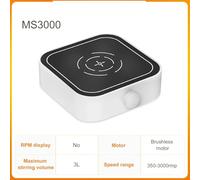 Omogeneizzatore ad Ultrasuoni Agitatore magnetico da laboratorio - Display digitale elettrico, 3000 giri/min, capacità 3 l, agitatore portatile con motore brushless, 12 V(MS3000-BW)