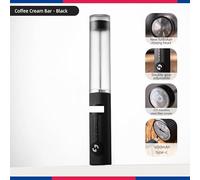 Omogeneizzatore ad Ultrasuoni Montalatte elettrico ricaricabile tramite USB, 2 velocità, for preparare la schiuma, frullatore for caffè e latte, sbattitore for uova, utensili da cucina(Noir)