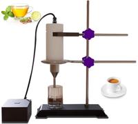 Omogeneizzatore da laboratorio di piccole dimensioni, disperditore ed emulsionatore a ultrasuoni da 40 kHz, con supporto regolabile in altezza, per lemulsione di latte e caffè.