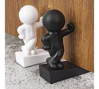 Omoojee Simpatico fermaporta decorativo, efficace per tenere la porta aperta, nero e bianco (brevettato)