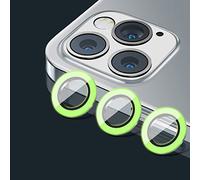 Omorro Compatibile per iPhone 12 Pro Max Luminoso Camera Lens Protector Ultra Sottile Pellicola In Vetro Temperato Protezione Dello Schermo Della Fotocamera Antiurto Copertura Neon Verde