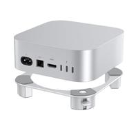 OMOTON Supporto in alluminio per Mac mini M4 e M4 Pro, supporto da tavolo di raffreddamento, comodo accesso al pulsante di accensione, design resistente e robusto, argento