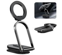 OMOTON Supporto magnetico per cellulare auto, girevole a 360° e braccio in alluminio, include anello magnetico, elegante supporto magnetico per cellulare per iPhone 15, 14, 13, 12, ideale per il