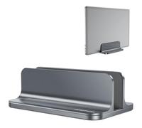 OMOTON Supporto Verticale per Computer e Tablet, Accessori Salvaspazio per Scrivania, Compatibile con MacBook/Notebook/iPad e Altri Laptop, Grigio