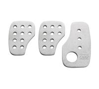 OMP 1021606 Serie 1030 Pedaliera Sportiva Argento Confezioni da 3