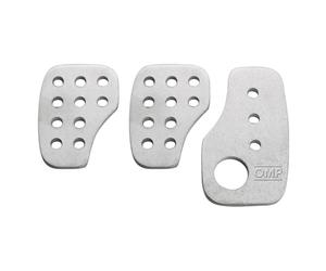 OMP 1021606 Serie 1030 Pedaliera Sportiva Argento Confezioni da 3