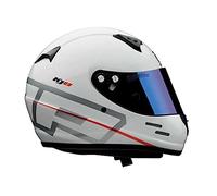 Omp Kj8 Evo Casco da Karting Integrale, Bianco, M