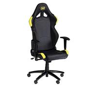 OMP ompha/777E/NG Sedia OMP my2016, colore: nero/giallo, finta pelle, poggiabraccia