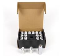 OMP SPEED Set 20 Dadi Ruota con Chiave Metrica M14 x 1,25, 19 Chiave Filettata Lunga da 40 mm, Alluminio Colore Argento 7075