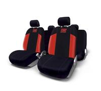 OMP SET Coprisedili Auto Universale 11 Pezzi, Nero e Rosso