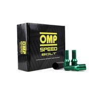 OMP - Set di 20 viti DIN 10,9, chiave 17/19 l: 27 mm, M14 x 1,25, verde