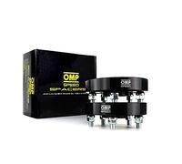 OMP Speed Gioco di 2 Distanziali Doppio Centraggio/Doppio Fissaggio Spessore: 20mm PCD: 4x108 CB: 63.4 OD: 150 Dadi x8 M12x1.5 Nero Alluminio - OMPS09042001
