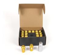 OMP SPEED Set 20 Dadi Ruota con Chiave Filettata Metrica M14X1.5 19 di 40MM Colore Giallo di Alluminio 7075