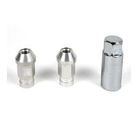 OMP SPEED Set 20 Dadi Ruota con Chiave Metrica M14 x 1,25, 19 Chiave Filettata Lunga da 40 mm, Alluminio Colore Argento 7075