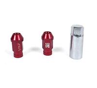 OMP SPEED Set 20 Dadi Ruota con M12X1.25 Metrico 19 Filettato Lungo 40MM Colore Rosso Alluminio 7075