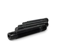 OMP SPEED - Set 4 prigionieri per ruota auto, prigionieri filettati per cerchi, misure M14X1.5, lunghezza 100 mm, acciaio inossidabile di alta qualità (DIN 10.9), grande durata, colore nero