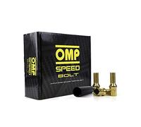 OMP SPEED Set di 20 viti a ruota con metrica M12X1.25 Chiave da 17/19 Lunghezza filettata da 27 mm, colore giallo e materiale DIN 10,9