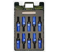 Omp Speed Set di viti Performance con protezione in alluminio M12X1.5 Hex 17-19 L 28 mm, colore blu alluminio 7075+DIN 12.9 20+1 per scatola