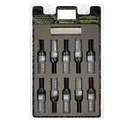 OMP SPEED - Set di viti Performance con protezione in alluminio, M14X1.25, HEX: 17-19, L: 28 mm, Colore: argento