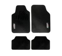 OMP SPEED Tappetini per Auto, Tappetini per Auto Universali, Contattate Senza Slip con Logo di Bandiera Italiana, Nero, Set 4 Pezzi