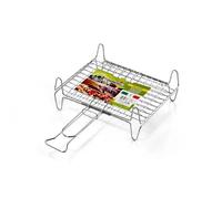 OMPAGRILL GRATICOLA PER BARBECUE A12227 CON PIEDI IN ACCIAIO INOX 22x27 cm
