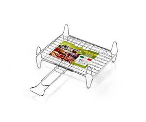 OMPAGRILL GRATICOLA PER BARBECUE A12227 CON PIEDI IN ACCIAIO INOX 22x27 cm