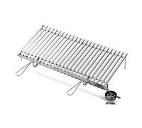 Ompagrill Griglia barbecue con recupero grassi inox (80x42cm) Cromo lucido 20610