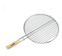 Ompagrill Griglia barbecue doppia con manico acciaio (65x40,5cm) Cromo B04000