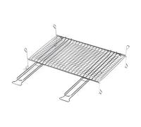 Ompagrill Griglia barbecue rete doppia con piedi acciaio (60x40cm) A14060