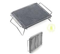 Ompagrill Ds30/40Sp Piastra Ollare In Pietra Naturale Cm 30X40 Con Supporto Pieg