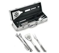 SET VALIGETTA ALLUMINIO 3 PZ ATTREZZI PER BARBECUE