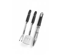 OMPAGRILL - Set Barbecue 3 Pezzi 03470 | Pinza Paletta Forchettone | Acciaio Ino