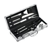 OMPAGRILL Set per Barbecue 6 Pz Acciaio Inox Alluminio Cottura Esterno Giardino
