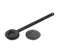 OMPAGRILL Spazzola per Griglie con Spugna Acciaio cm 45 Utensile Barbecue Cucina